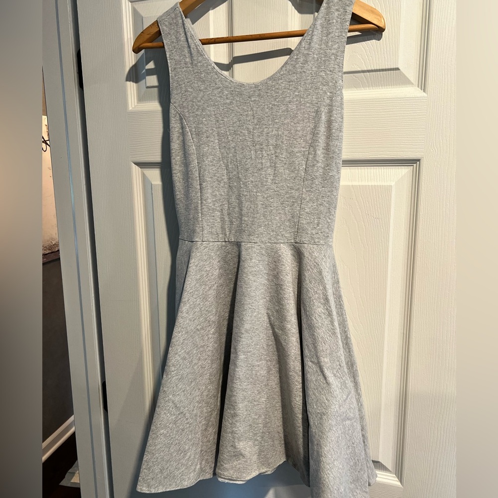grey stretchy material dress